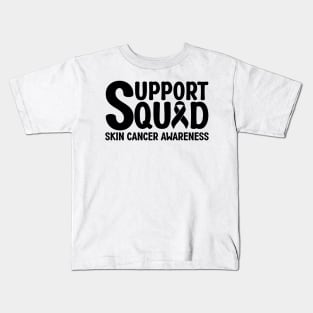 Support Squad Skin Cancer Awareness Kids T-Shirt